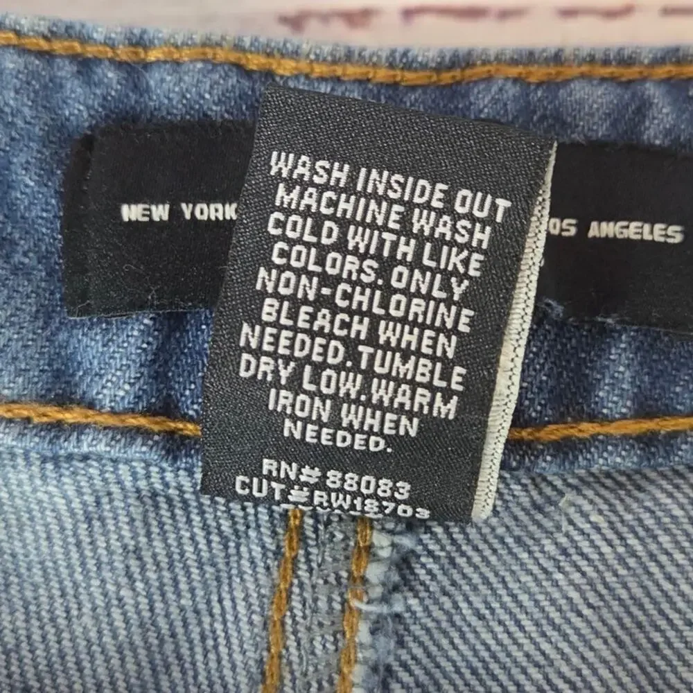 Rewash Low Pro Relax Sporty Jeans Skater 1(25) Baggy Wide Leg Denim Granola NWT - Picture 11 of 14